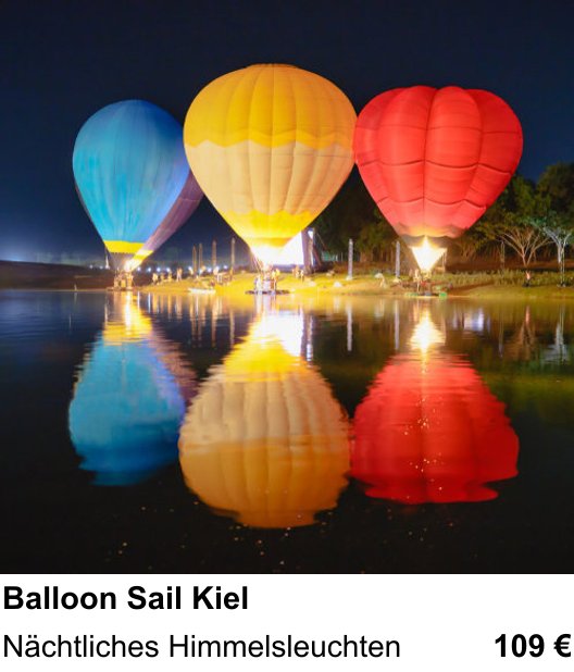 Praxisnaher Fotokurs zu Balloon Sail Kiel: Nächtliches Himmelsleuchten