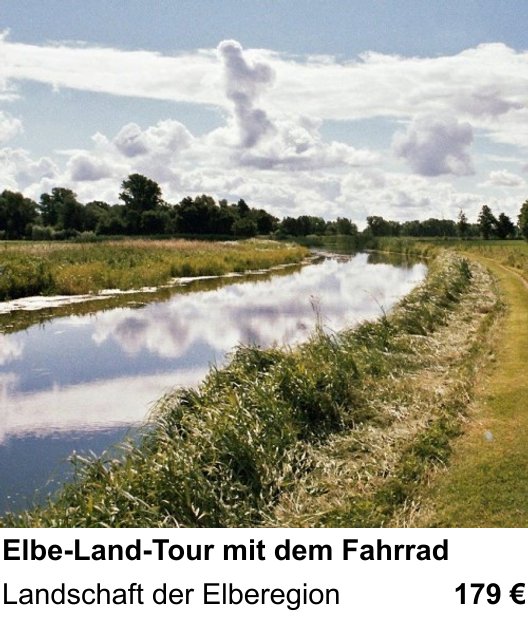 Praxisnaher Fotokurs zu Elbe-Land-Tour mit dem Fahrrad: Landschaft der Elberegion