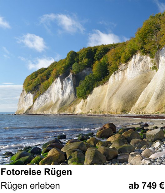 Praxisnaher Fotokurs zu Fotoreise Rügen: Rügen erleben