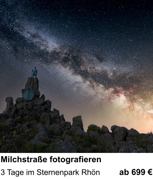 Praxisnaher Fotokurs zu Milchstraße fotografieren: 3 Tage im Sternenpark Rhön