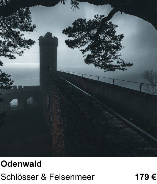 Praxisnaher Fotokurs zu Odenwald: Schlösser & Felsenmeer