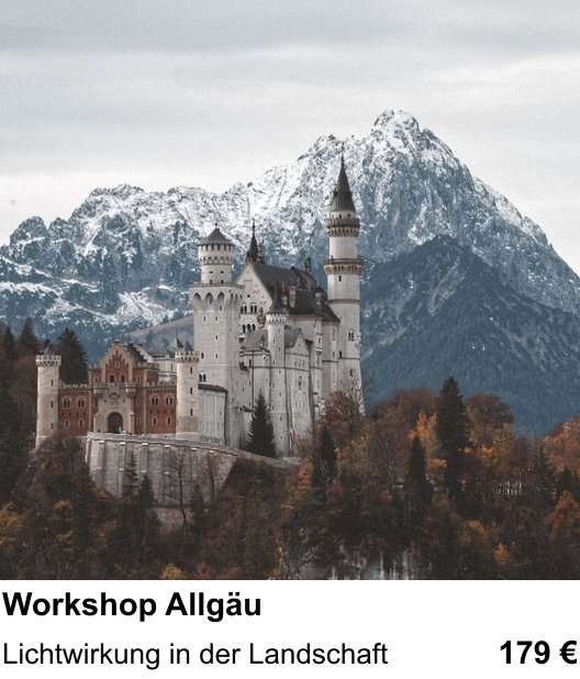 Praxisnaher Fotokurs zu Workshop Allgäu: Lichtwirkung in der Landschaft