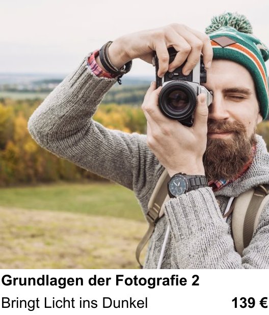 Grundlagen der Fotografie 2 in Augsburg: Bringt Licht ins Dunkel